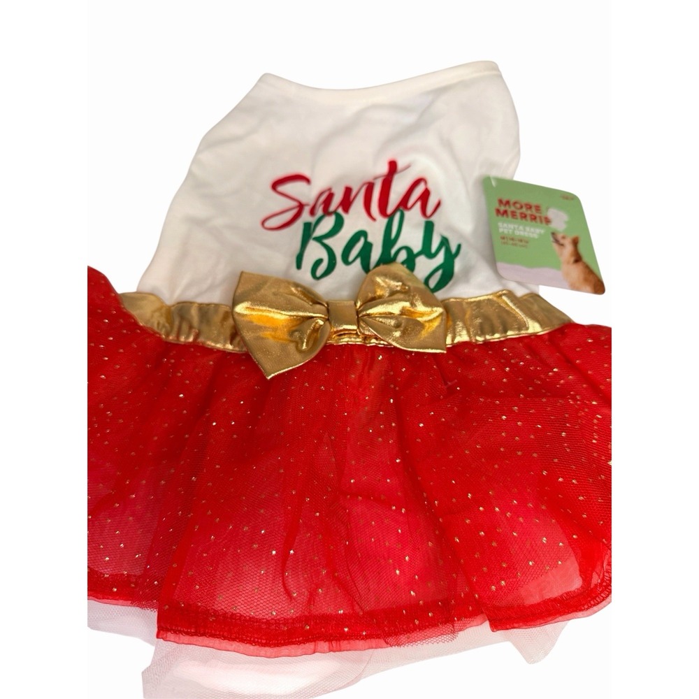 Merry Making Petco Razzle Dazzle Pet Dress Santa Baby Christmas Medium Dog NWT